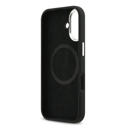 iPhone 17 Kılıf Lacoste Orijinal Lisanslı M-safe Şarj Özellikli İkonik Logolu Metal Kamera Çerçeveli Silikon Kılıf