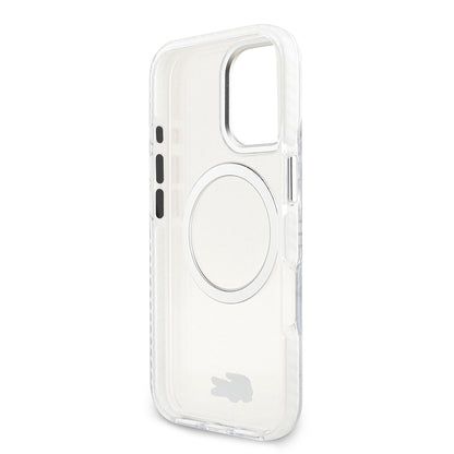 iPhone 17 Kılıf Lacoste Orijinal Lisanslı M-safe Şarj Özellikli İkonik Timsah Logolu Buzlu Kılıf