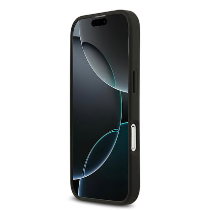 iPhone 17 Kılıf Lacoste Orijinal Lisanslı M-safe Şarj Özellikli PU Deri Tasarımlı Kartlıklı Karışık Monogram Desenli Kılıf