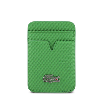 iPhone 17 Kılıf Lacoste Orijinal Lisanslı M-safe Şarj Özellikli PU Pike Desenli Metal Logolu Kartlıklı Kılıf