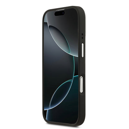 iPhone 17 Kılıf Lacoste Orijinal Lisanslı M-safe Şarj Özellikli PU Pike Desenli Standlı Metal Logolu Kılıf