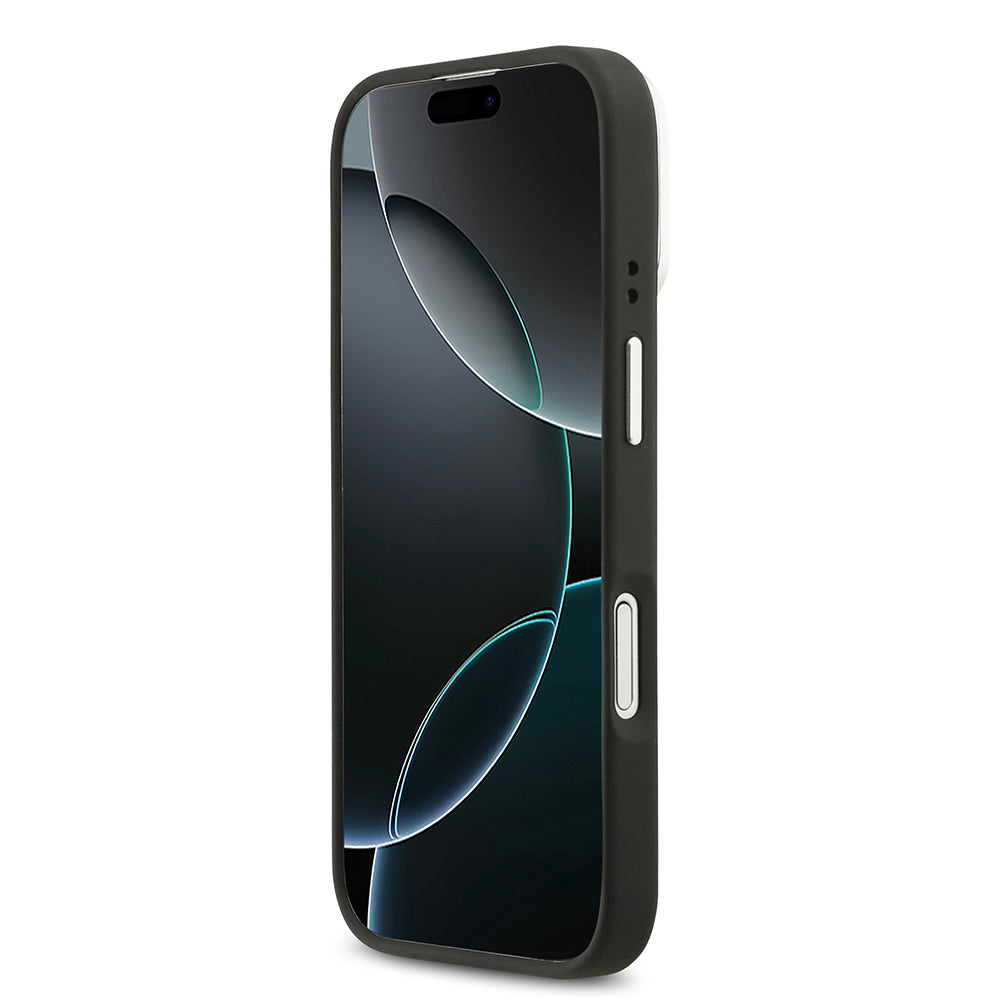 iPhone 17 Kılıf Lacoste Orijinal Lisanslı M-safe Şarj Özellikli PU Pike Desenli Standlı Metal Logolu Kılıf