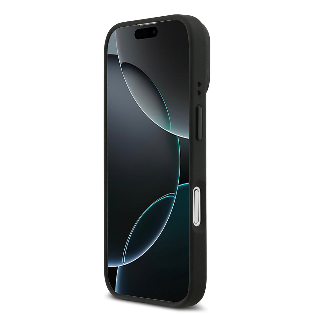 iPhone 17 Kılıf Lacoste Orijinal Lisanslı M-safe Şarj Özellikli Standlı PU Deri Karışık Monogram Desenli Kılıf