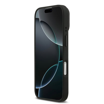 iPhone 17 Kılıf Lacoste Orijinal Lisanslı M-safe Şarj Özellikli Standlı PU Deri Karışık Monogram Desenli Kılıf