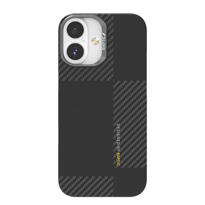 iPhone 17 Kılıf M-safe Şarj Özellikli 600D Metal Kamera Çerçeveli Raptic Aramid Fiber Geotik Serisi Kılıf