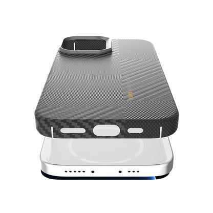 iPhone 17 Kılıf M-safe Şarj Özellikli 600D Metal Kamera Çerçeveli Raptic Aramid Fiber Geotik Serisi Kılıf