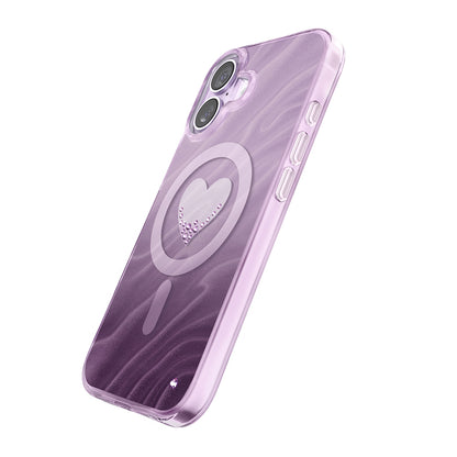 iPhone 17 Kılıf M-Safe Şarj Özellikli Orijinal Swarovski Taşlı Zore Paris Rovix Sert PC Kılıf