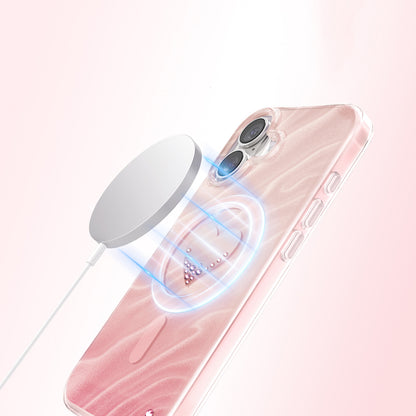 iPhone 17 Kılıf M-Safe Şarj Özellikli Orijinal Swarovski Taşlı Zore Paris Rovix Sert PC Kılıf