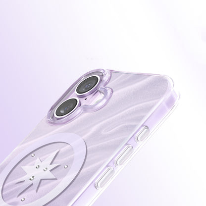 iPhone 17 Kılıf M-Safe Şarj Özellikli Orijinal Swarovski Taşlı Zore Paris Rovix Sert PC Kılıf