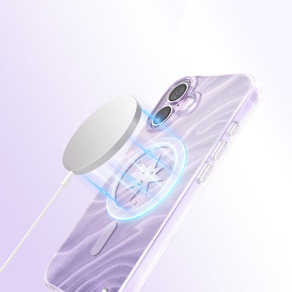 iPhone 17 Kılıf M-Safe Şarj Özellikli Orijinal Swarovski Taşlı Zore Paris Rovix Sert PC Kılıf