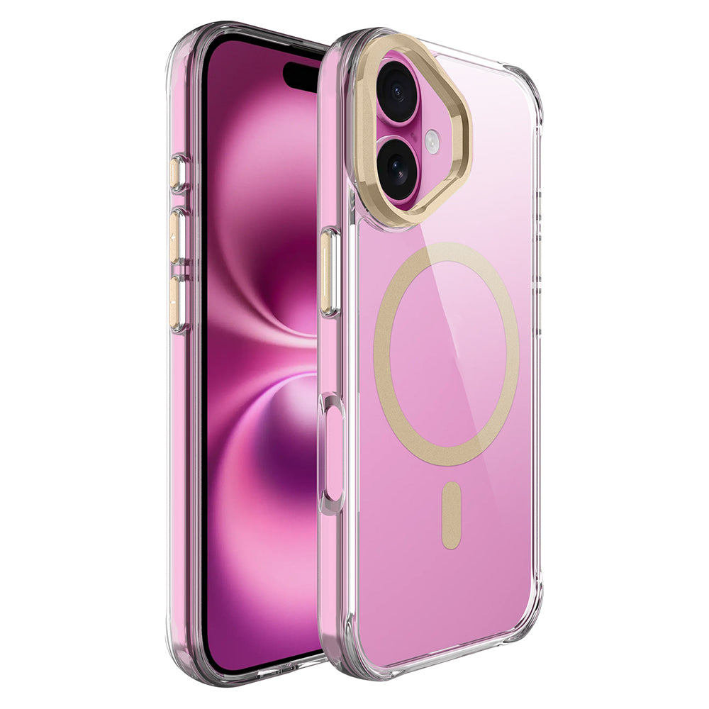 iPhone 17 Kılıf M-safe Şarj Özellikli Airbagli Kamera Standlı Zore Azor Kılıf