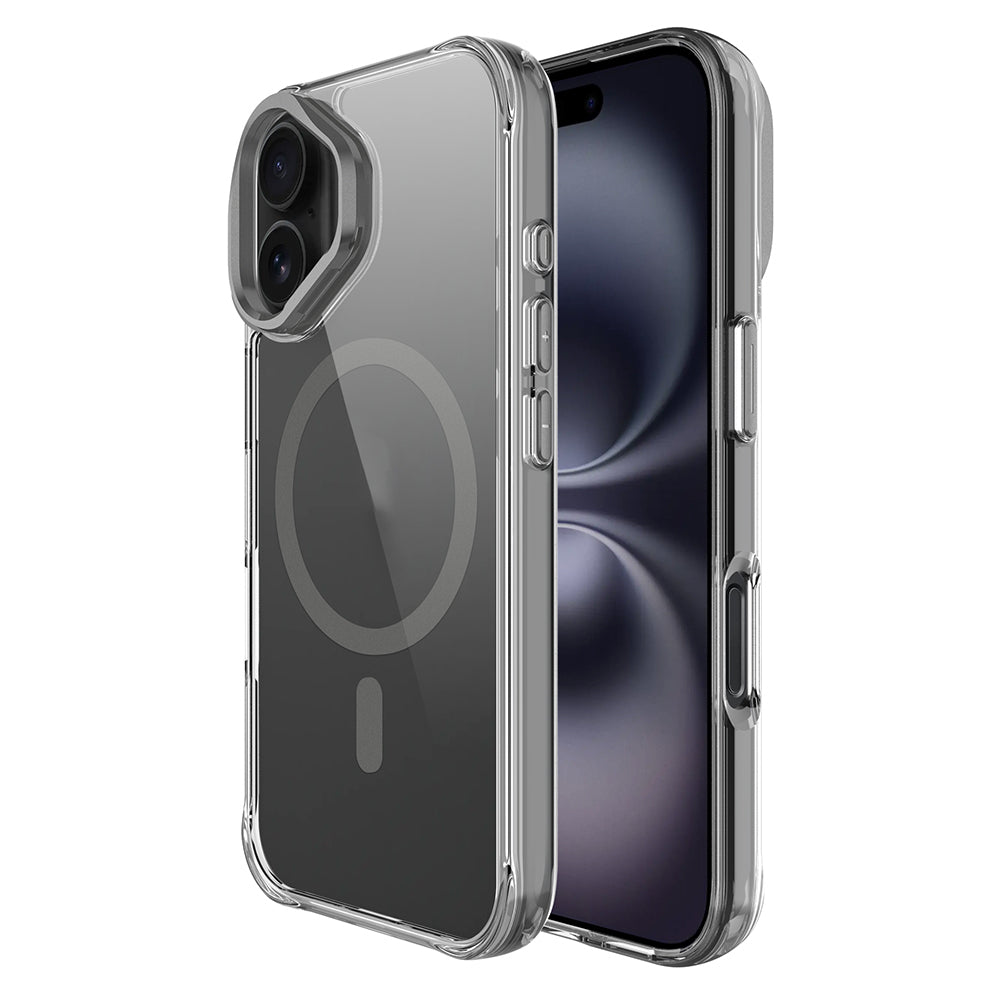 iPhone 17 Kılıf M-safe Şarj Özellikli Airbagli Kamera Standlı Zore Azor Kılıf