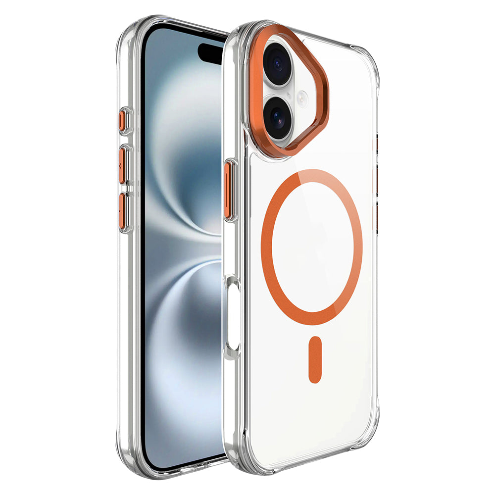 iPhone 17 Kılıf M-safe Şarj Özellikli Airbagli Kamera Standlı Zore Azor Kılıf