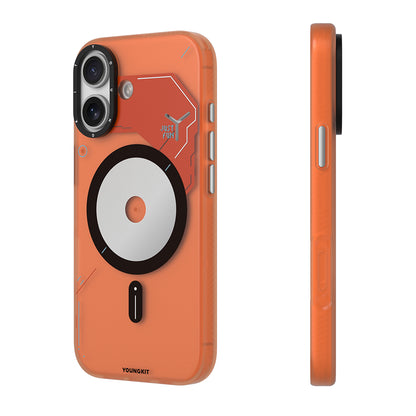 iPhone 17 Kılıf M-safe Şarj Özellikli Disk Desenli Youngkit Disc Battle Kılıf