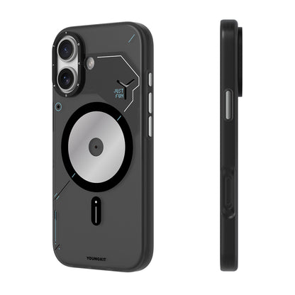 iPhone 17 Kılıf M-safe Şarj Özellikli Disk Desenli Youngkit Disc Battle Kılıf