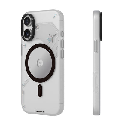 iPhone 17 Kılıf M-safe Şarj Özellikli Disk Desenli Youngkit Disc Battle Kılıf