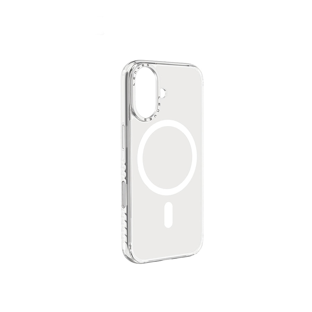 iPhone 17 Kılıf M-safe Şarj Özellikli Metal Kamera Çerçeveli Airbag Tasarımlı Lenyes CK221 Sert PC Kılıf