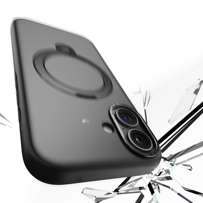 iPhone 17 Kılıf M-safe Şarj Özellikli Metal Standlı Sıvı Silikon Lenyes CK223 Kılıf