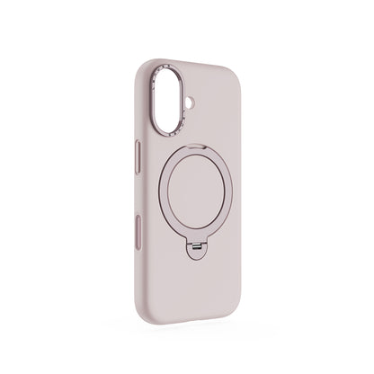 iPhone 17 Kılıf M-safe Şarj Özellikli Metal Standlı Sıvı Silikon Lenyes CK223 Kılıf