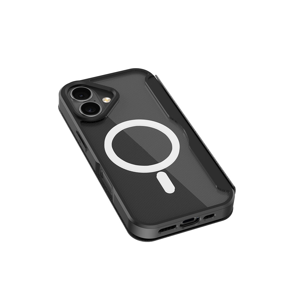 iPhone 17 Kılıf M-Safe Şarj Özellikli Raptic Air Folio Şeffaf Kartlıklı Kılıf