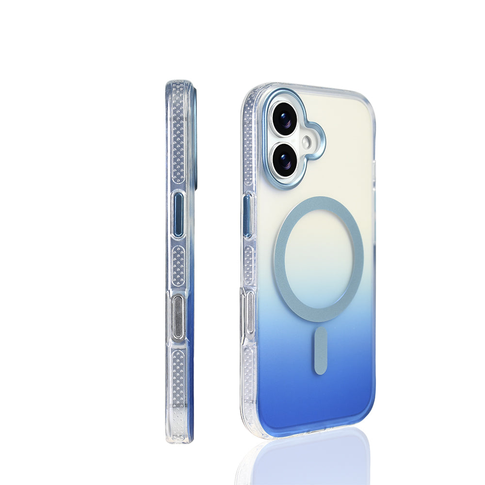 iPhone 17 Kılıf M-safe Şarj Özellikli Transparan Renk Geçişli Zore Toros Kılıf