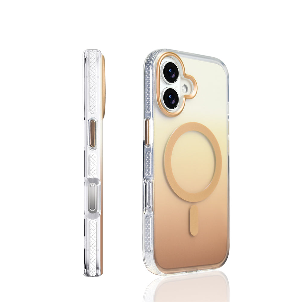 iPhone 17 Kılıf M-safe Şarj Özellikli Transparan Renk Geçişli Zore Toros Kılıf