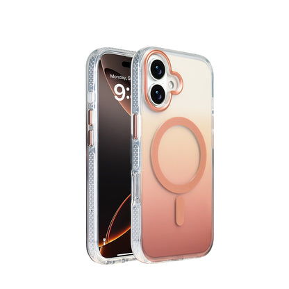 iPhone 17 Kılıf M-safe Şarj Özellikli Transparan Renk Geçişli Zore Toros Kılıf