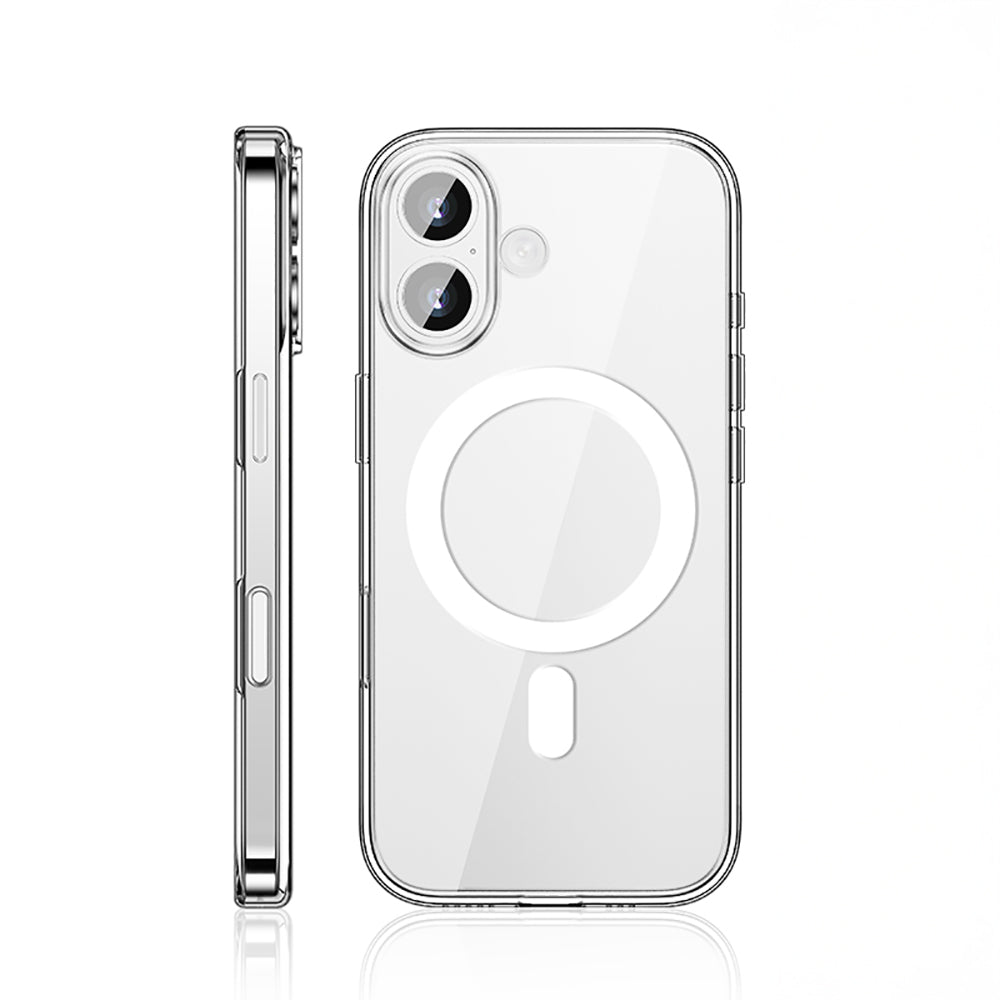 iPhone 17 Kılıf M-safe Şarj Özellikli Transparan Sert PC Wlons Pita Kılıf