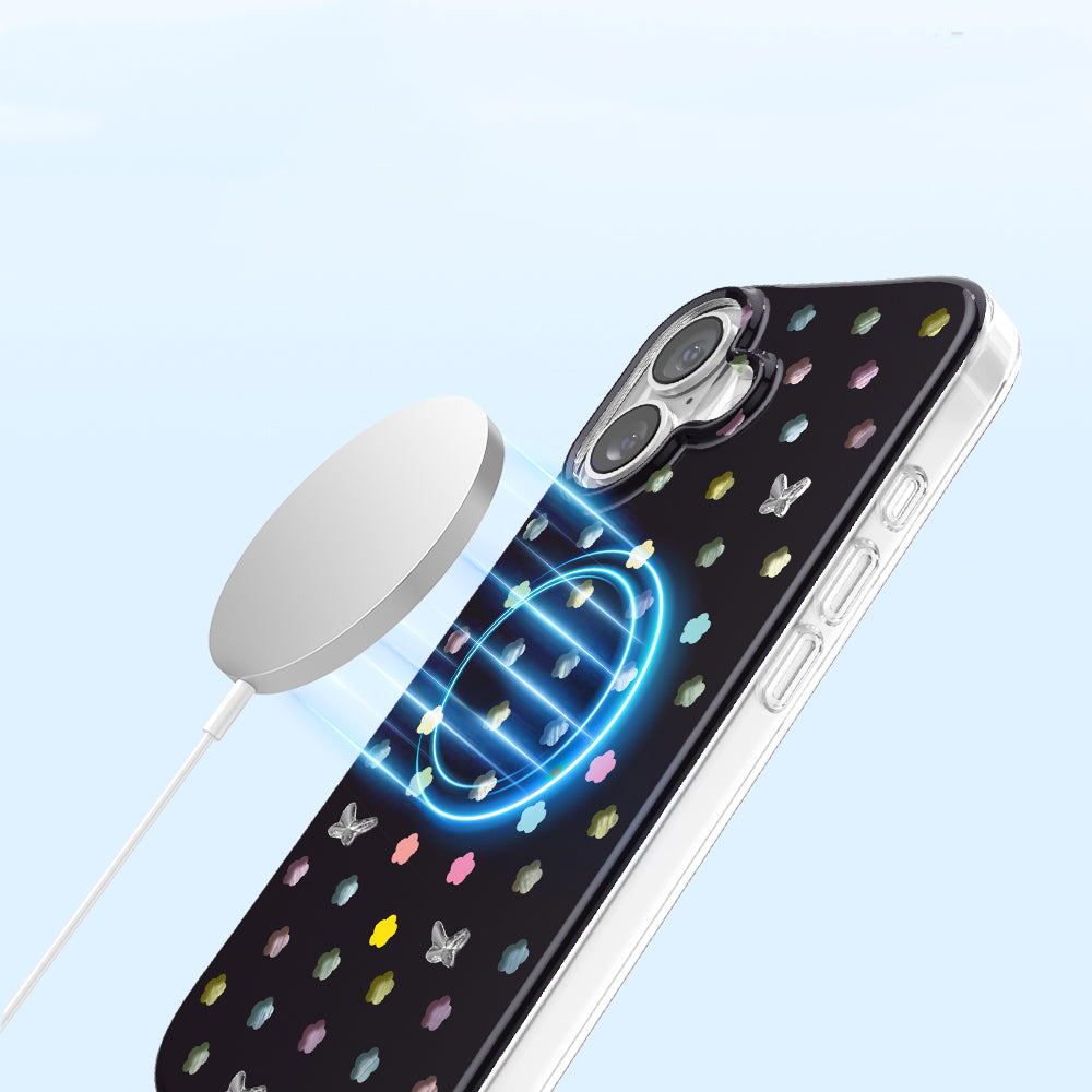 iPhone 17 Kılıf M-Safe Şarj Özellikli Zore Paris Axen Sert PC Kılıf
