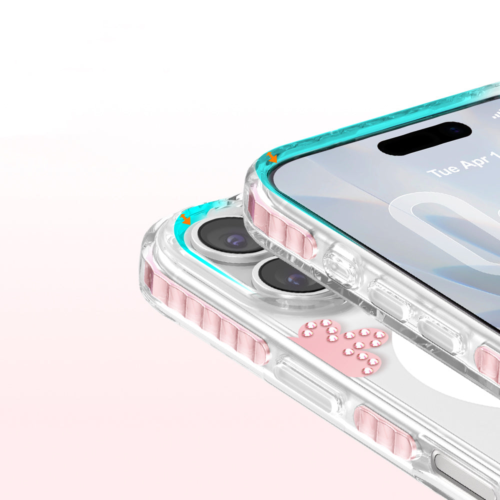 iPhone 17 Kılıf M-Safe Şarj Özellikli Zore Paris Elvo Sert PC Kılıf