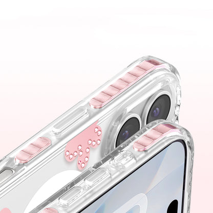 iPhone 17 Kılıf M-Safe Şarj Özellikli Zore Paris Elvo Sert PC Kılıf