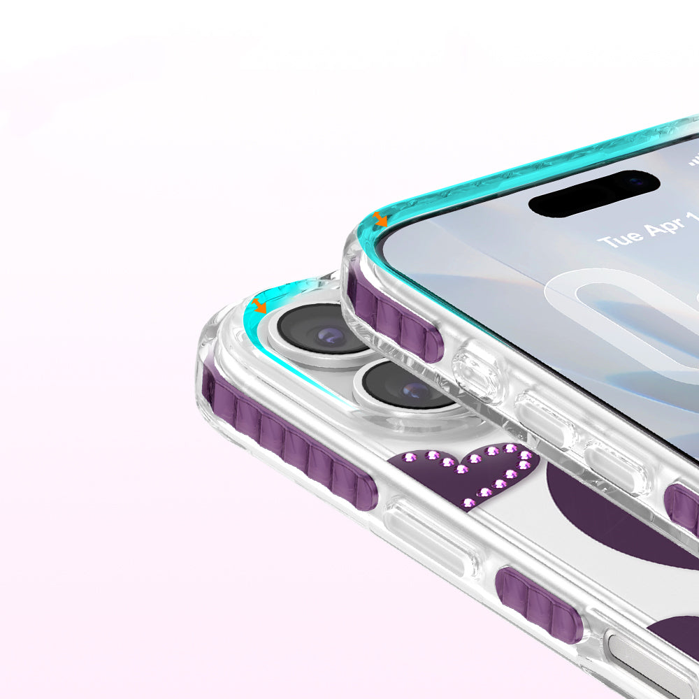iPhone 17 Kılıf M-Safe Şarj Özellikli Zore Paris Elvo Sert PC Kılıf