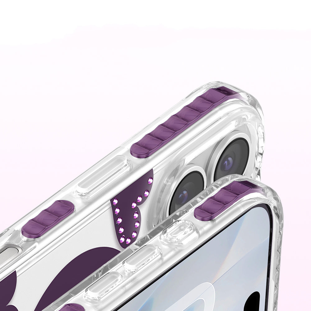 iPhone 17 Kılıf M-Safe Şarj Özellikli Zore Paris Elvo Sert PC Kılıf