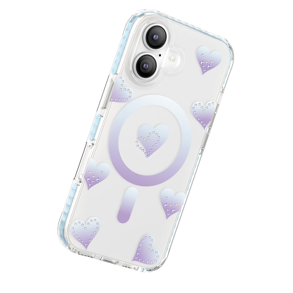 iPhone 17 Kılıf M-Safe Şarj Özellikli Zore Paris Elvo Sert PC Kılıf