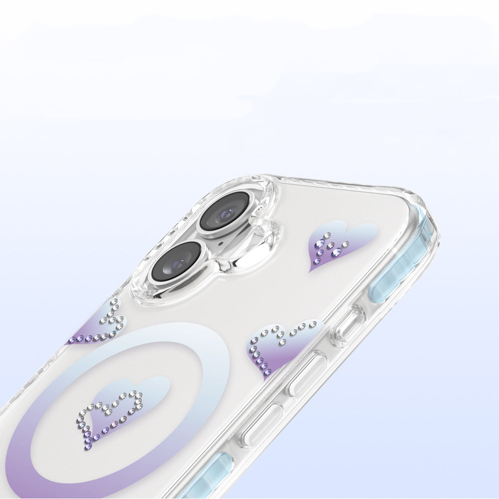 iPhone 17 Kılıf M-Safe Şarj Özellikli Zore Paris Elvo Sert PC Kılıf