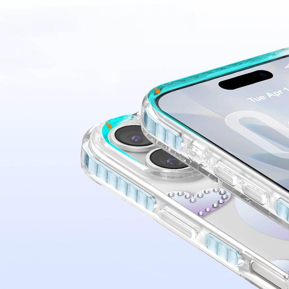 iPhone 17 Kılıf M-Safe Şarj Özellikli Zore Paris Elvo Sert PC Kılıf