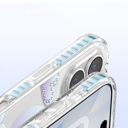 iPhone 17 Kılıf M-Safe Şarj Özellikli Zore Paris Elvo Sert PC Kılıf