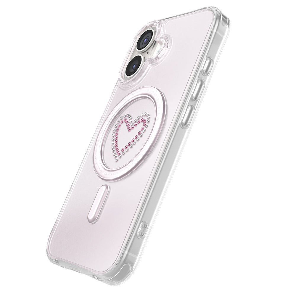 iPhone 17 Kılıf M-Safe Şarj Özellikli Zore Paris Mova Sert PC Kılıf