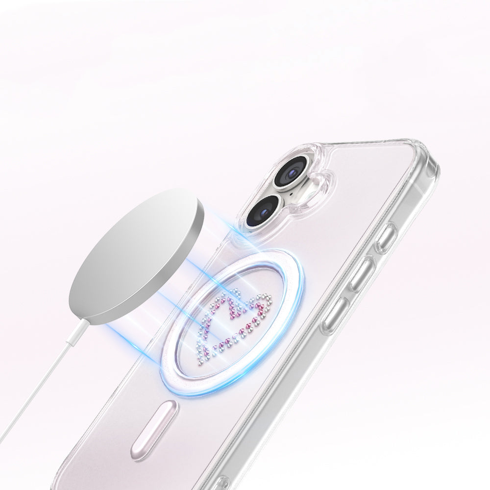 iPhone 17 Kılıf M-Safe Şarj Özellikli Zore Paris Mova Sert PC Kılıf
