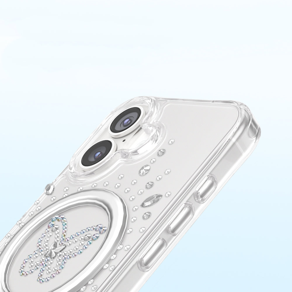 iPhone 17 Kılıf M-Safe Şarj Özellikli Zore Paris Mova Sert PC Kılıf