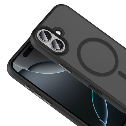 iPhone 17 Kılıf Mat Arka Yüzey Wireless Şarj Özellikli Zore Flet M-safe Kılıf