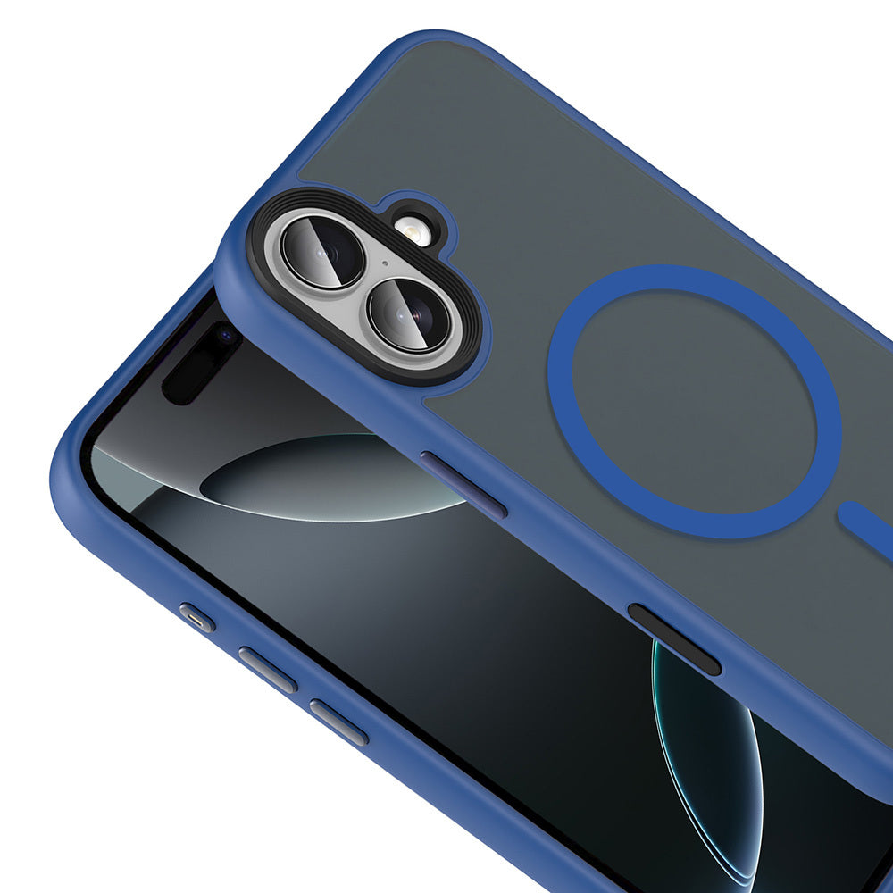 iPhone 17 Kılıf Mat Arka Yüzey Wireless Şarj Özellikli Zore Flet M-safe Kılıf