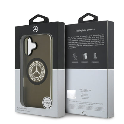 iPhone 17 Kılıf Mercedes Benz Orijinal Lisanslı M-safe Şarj Özellikli Buzlu PC Nostaljik Yıldız Dizayn Kılıf