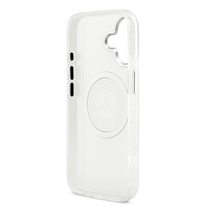 iPhone 17 Kılıf Mercedes Benz Orijinal Lisanslı M-safe Şarj Özellikli Buzlu PC Nostaljik Yıldız Dizayn Kılıf