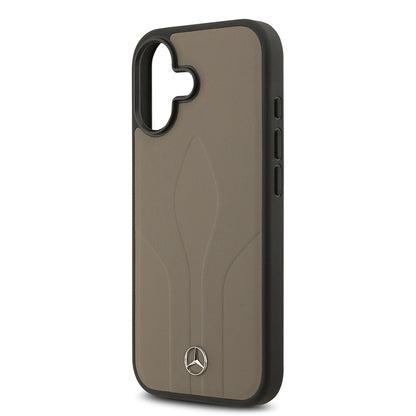 iPhone 17 Kılıf Mercedes Benz OrijinalLisanslı M-safe Şarj Özellikli Dokulu Desenli Deri Kılıf