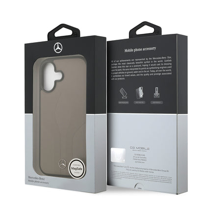 iPhone 17 Kılıf Mercedes Benz OrijinalLisanslı M-safe Şarj Özellikli Dokulu Desenli Deri Kılıf