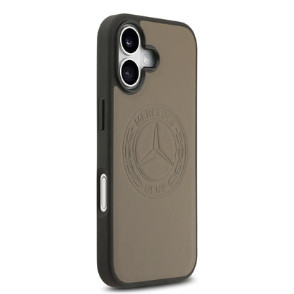 iPhone 17 Kılıf Mercedes Benz OrijinalLisanslı M-safe Şarj Özellikli Hakiki Deri Nostaljik Yıldız Dizayn Kılıf