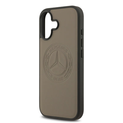 iPhone 17 Kılıf Mercedes Benz OrijinalLisanslı M-safe Şarj Özellikli Hakiki Deri Nostaljik Yıldız Dizayn Kılıf