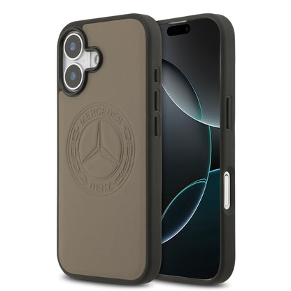 iPhone 17 Kılıf Mercedes Benz OrijinalLisanslı M-safe Şarj Özellikli Hakiki Deri Nostaljik Yıldız Dizayn Kılıf