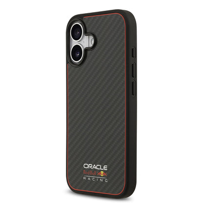 iPhone 17 Kılıf Redbull Orijinal Lisanslı M-safe Şarj Özellikli Karbon Fiber Parlayan Logolu Kevlar Kılıf